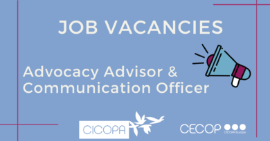 Job vacancies – Communication Officer and Advocacy Advisor